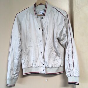 UNIQLO Satin Lined Bomber Track Varsity Jacket Ines De La Fressange Baseball